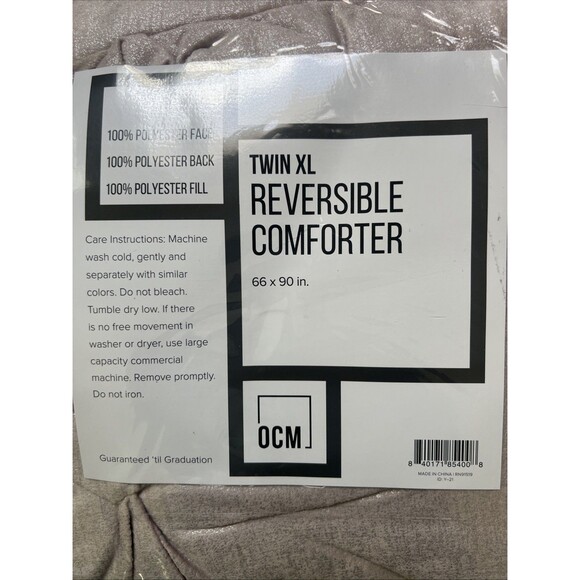 Twin Xl Reversible Comforter 66" x 90" Dusty Pink NEW Dorm Living Cute Chic Glam - Picture 6 of 8